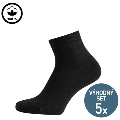 Kotníkové ponožky 100% bavlna - sada 5 párů | Mojeponozky.cz