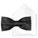 Elegantní černý motýlek + bílý kapesník do saka | Panskeponozky.eu