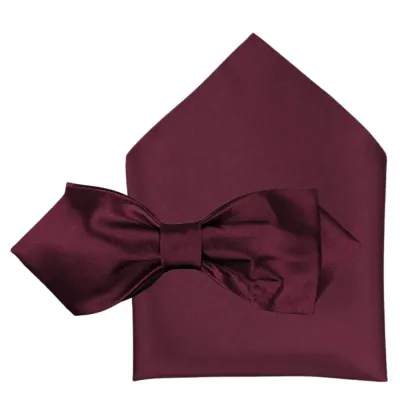Pánský elegantní set - vínový motýlek + kapesník | Panskeponozky.eu