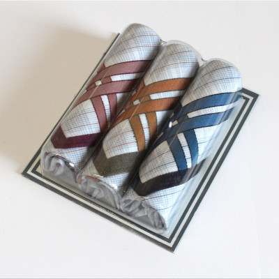 Mini balení 3 kusů pánských látkový kapesníků | Panskeponozky.eu