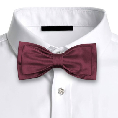 Pánský dvojitý motýlek vínový – česká kvalita | KNITVA