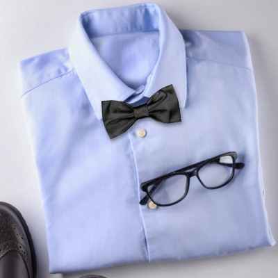 Klasický pánský motýlek v černé barvě – česká kvalita | KNITVA