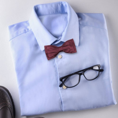 Pánský dvojitý motýlek vínový – česká kvalita | KNITVA