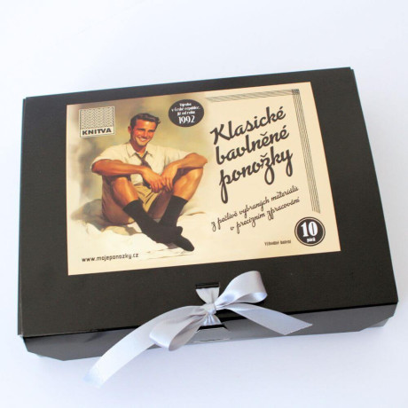 Klasické pánské ponožky v dárkovém balení 10 párů  | Panskeponozky.eu