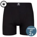 Pánské bavlněné boxerky OREGON černé - 2 kusy | Panskeponozky.eu