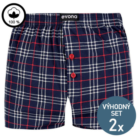 Pánské bavlněné trenky DELON – 2 kusy modré | Panskeponozky.eu