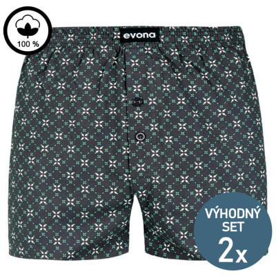 Pánské bavlněné trenky DELON – 2 kusy zelené | Panskeponozky.eu