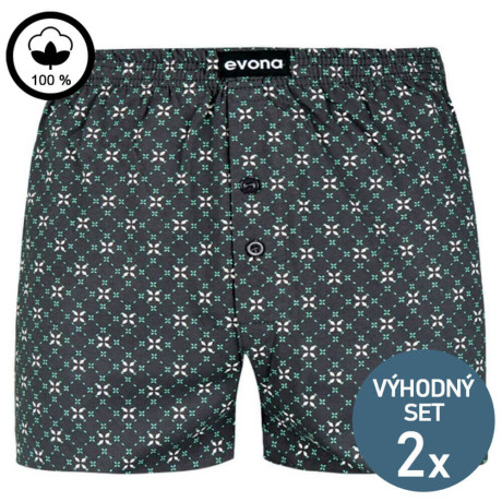 Pánské bavlněné trenky DELON – 2 kusy zelené | Panskeponozky.eu