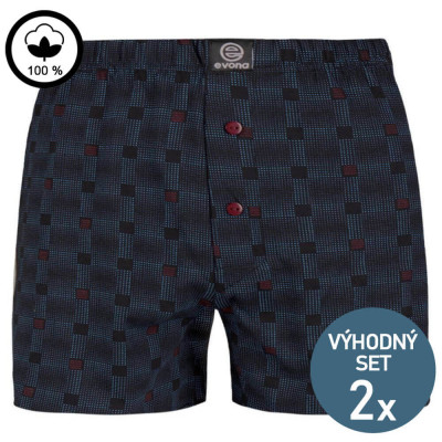 Pánské bavlněné trenky MICHAL tm. modré – 2 kusy | Panskeponozky.eu