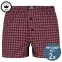 Pánské bavlněné trenky MICHAL vínové – 2 kusy | Panskeponozky.eu