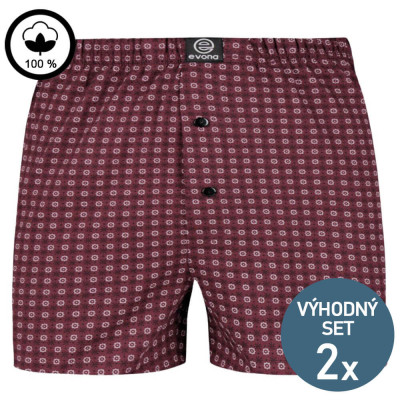 Pánské bavlněné trenky MICHAL vínové – 2 kusy | Panskeponozky.eu