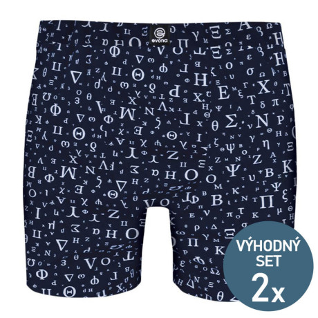 Pánské bambusové boxerky - řecká abc – 2 kusy | Mojeponozky.cz