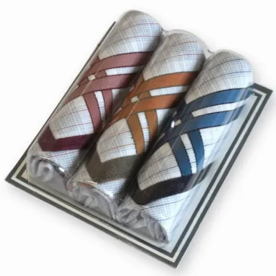 Pánské kapesníky Vlnky II: Výhodná sada 6 ks (2 balení) | KNITVA