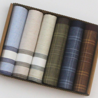 Pánské bavlněné kapesníky ve výhodné sadě 6 kusů - M2 | KNITVA