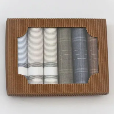 Pánské bavlněné kapesníky ve výhodné sadě 6 kusů - M2 | KNITVA