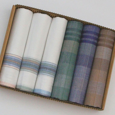 Pánské bavlněné kapesníky ve výhodné sadě 6 kusů - M1 | KNITVA