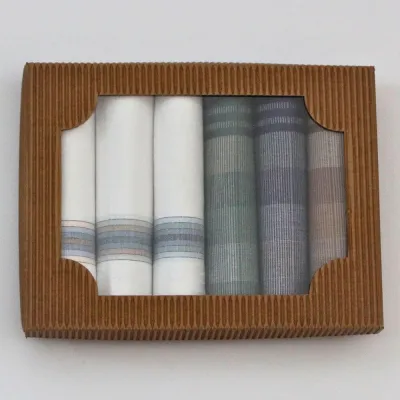 Pánské bavlněné kapesníky ve výhodné sadě 6 kusů - M1 | KNITVA