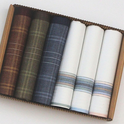 Pánské bavlněné kapesníky ve výhodné sadě 6 kusů - M4 | KNITVA