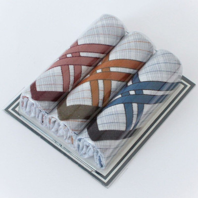 Mini balení 3 kusů pánských látkový kapesníků | Panskeponozky.eu