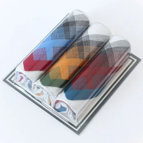 Mini balení 3 kusů pánských látkový kapesníků | Panskeponozky.eu