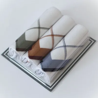 Bílé látkové kapesníky VLNKY - sada 3 kusů | Panskeponozky.eu