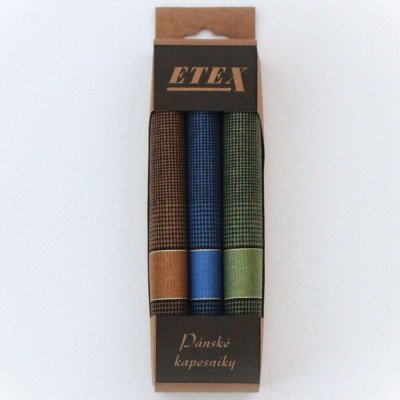 Pánské látkové kapesníky M3 - klasika od českého výrobce | KNITVA