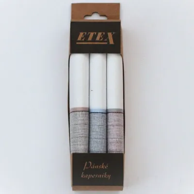 Bavlněné pánské kapesníky (2 sady po 3 kusech) | KNITVA