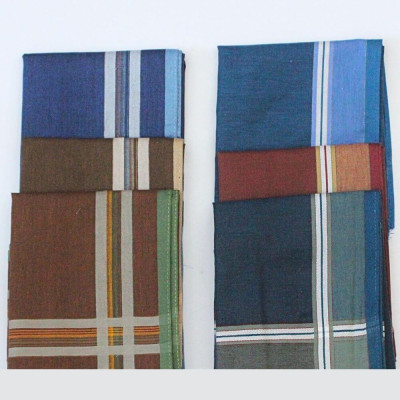 Bavlněné pánské kapesníky v tmavých barvách - 6 kusů | KNITVA