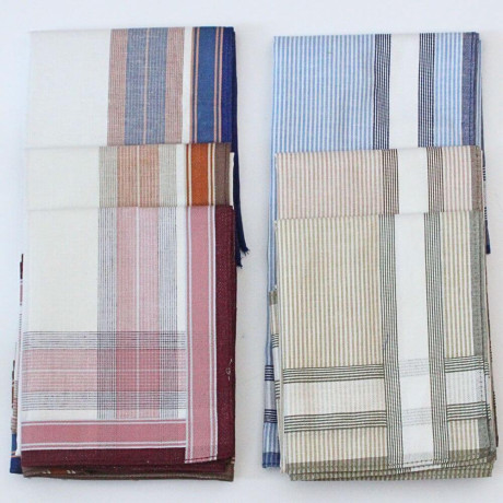 Látkové pánské kapesníky ve světlých barvách - 6 kusů | KNITVA