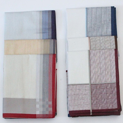 Látkové pánské kapesníky ve světlých barvách - 6 kusů | KNITVA