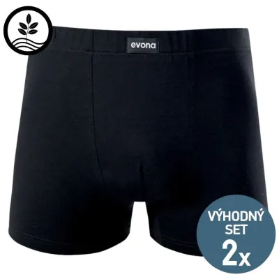 Luxusní pánské boxerky z modalu - 2 ks černé | Panskeponozky.eu